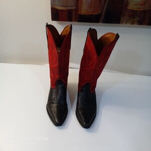 Red and Black Cowboy Boots